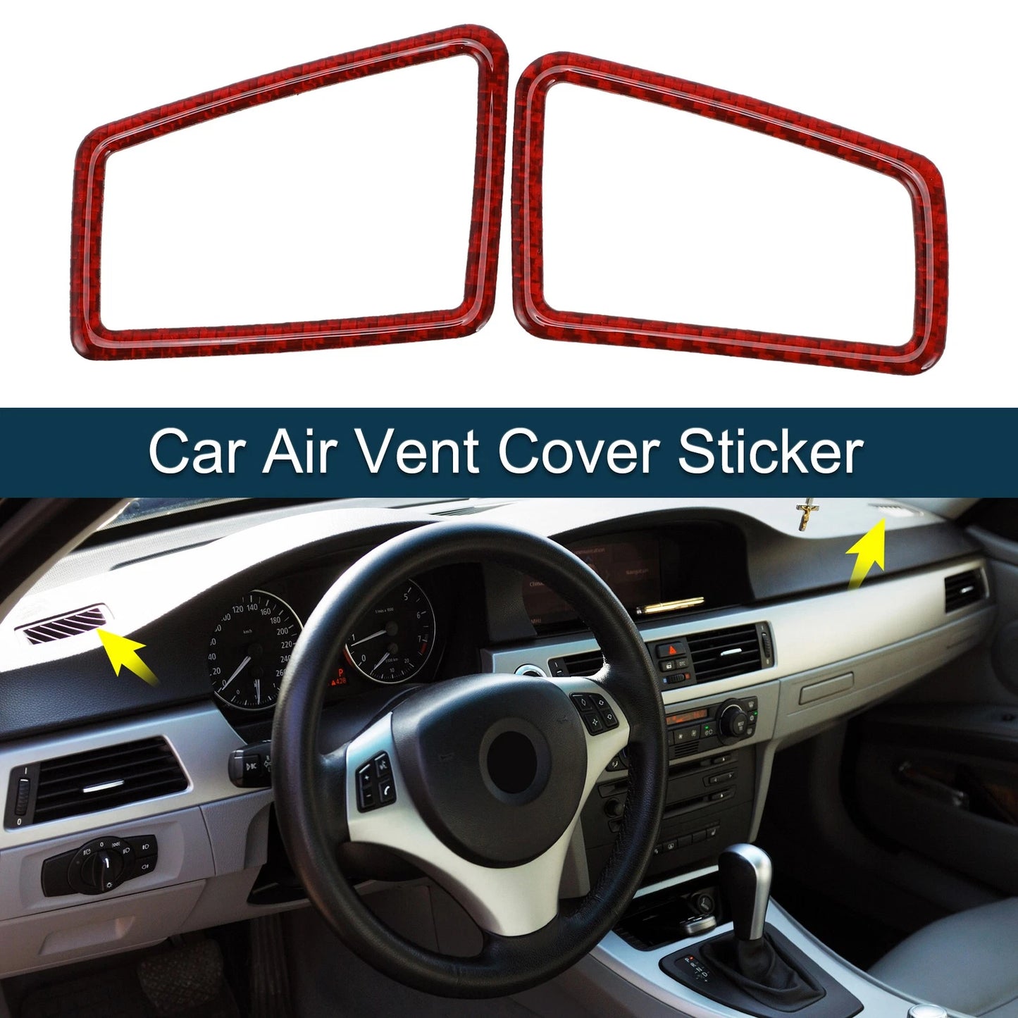 Air Vent Cover Sticker for BMW 3 Series E90 E92 E93 (2005-2012) 1 Pair