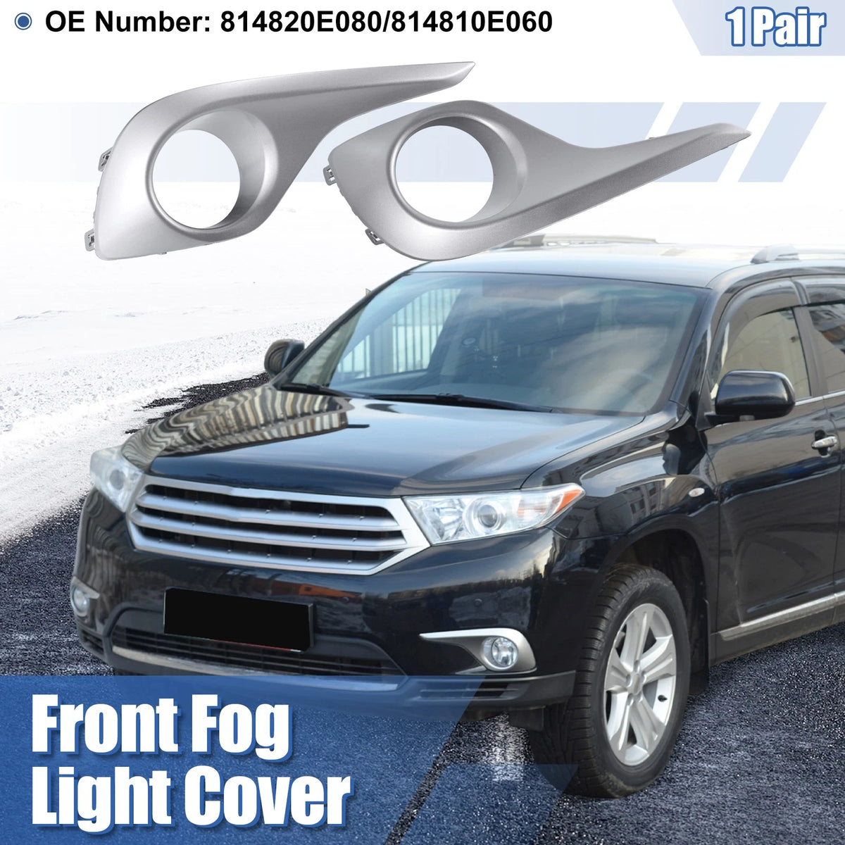1 Pair Fog Light Grille Cover for Toyota Highlander