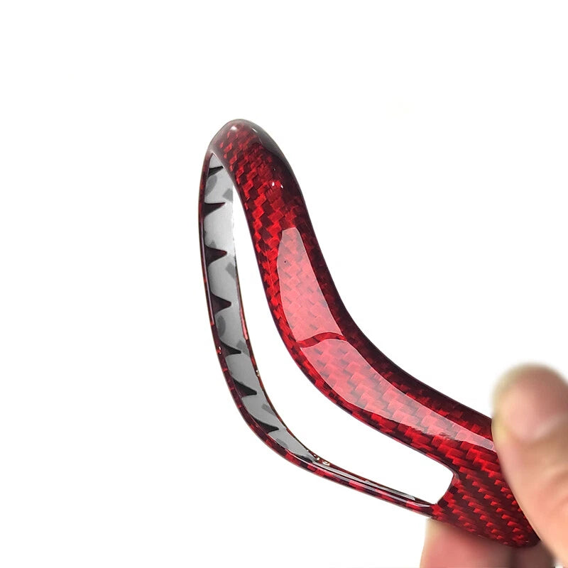 Red Carbon Fiber Gear Shift Knob Cover Trim fit for Infiniti Q50 Q60 QX60 QX80