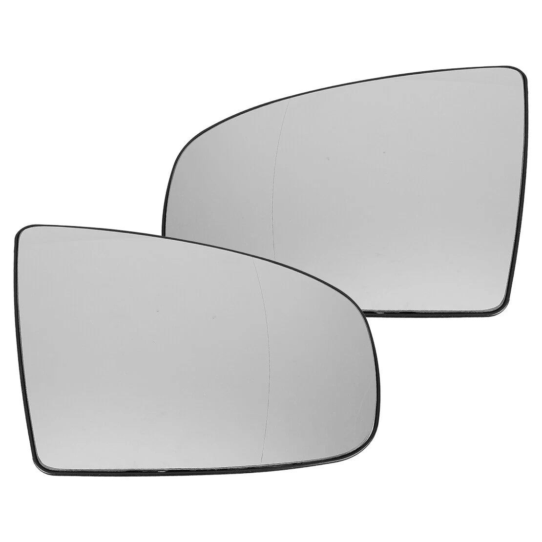 L & R Side Mirror Glass w/ Wiring for BMW X5 E70, X6 E71 (2007-2014)
