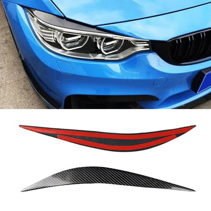 2 x Carbon Fiber Headlight Eyelid Covers for BMW F80 M3 F82 F83 M4 (2012-2019)