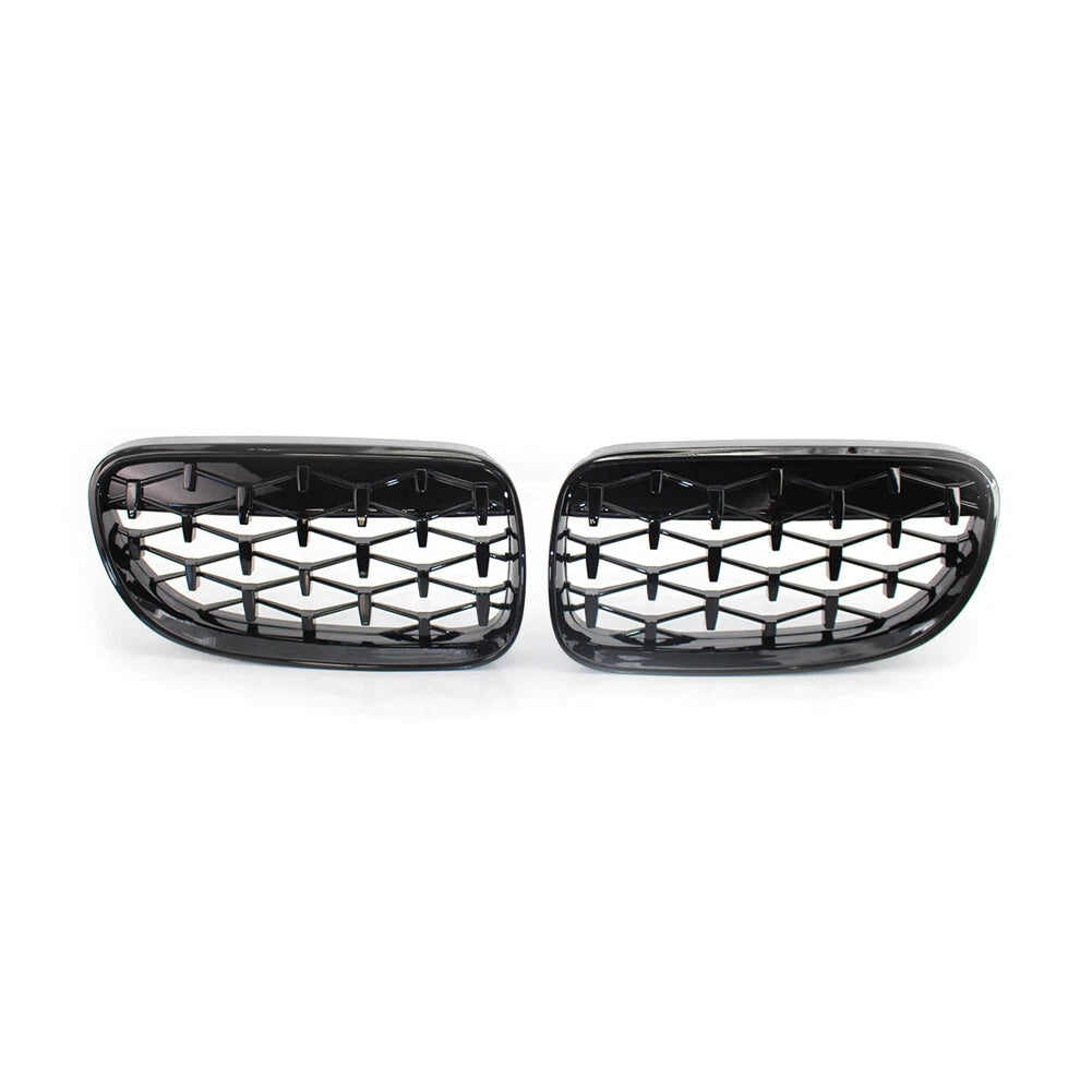 Glossy Black Front Kidney Grille Diamond Grille for BMW 3 Series (2010-2013)