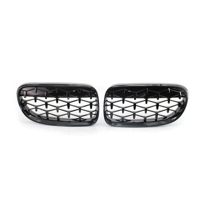 Glossy Black Front Kidney Grille Diamond Grille for BMW 3 Series (2010-2013)