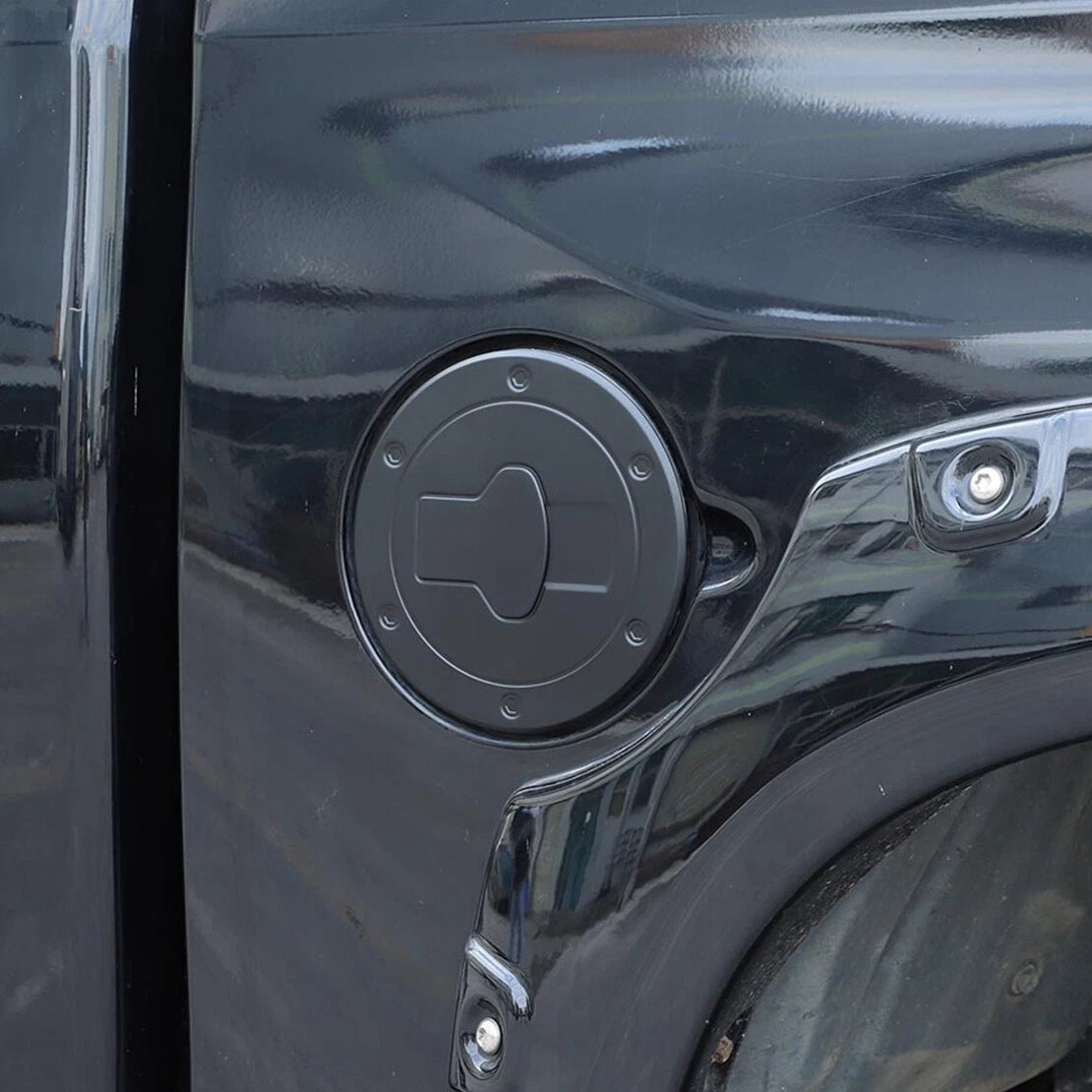 Black Fuel Tank Gas Door Cover for Toyota Tundra (2007-2021)