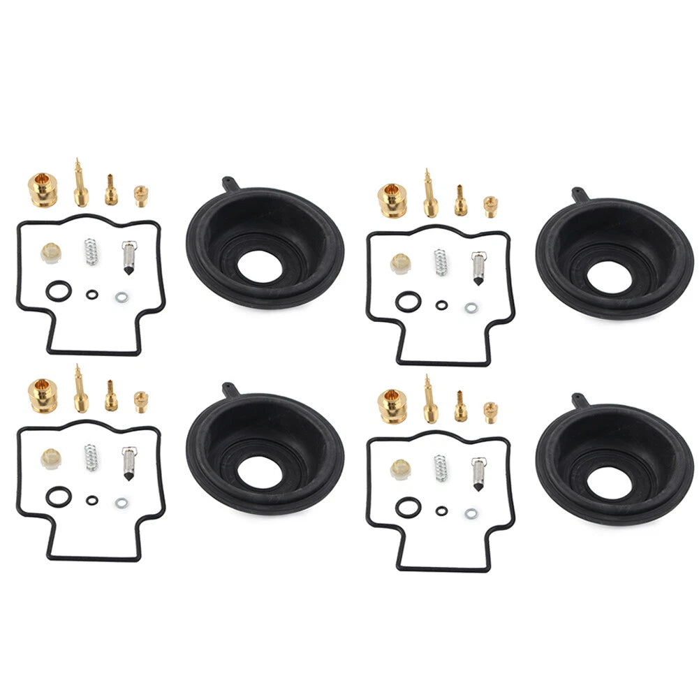 Carburetor Repair Kit Diaphragm Rebuild 4x for Kawasaki ZZR600D (1990-1992)