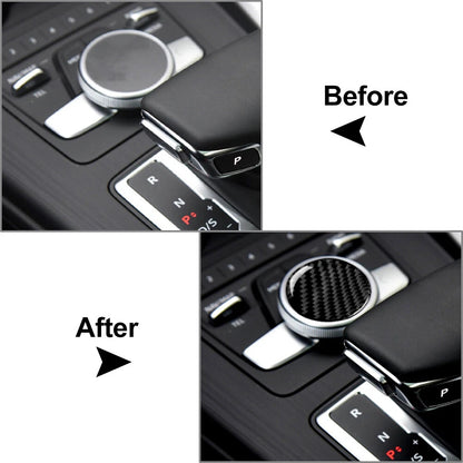 Carbon Fiber Central Control Switch Button Cover for Audi A4 B9 (2017-2019)