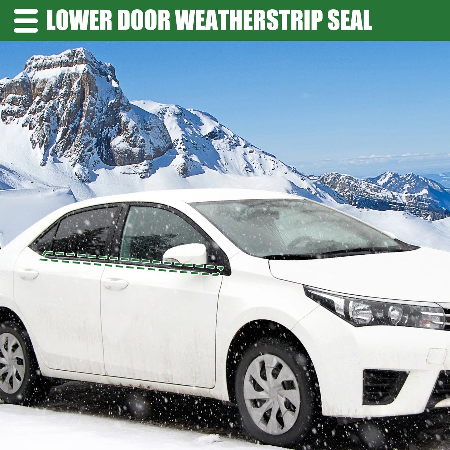 Set Window Weatherstrip Trim Seal Belt for Toyota Camry