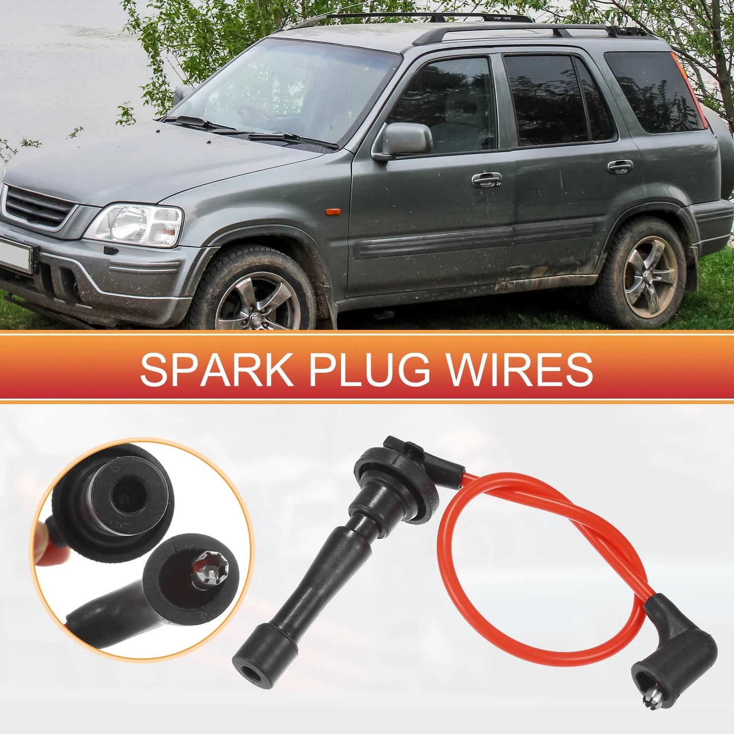 4 x Spark Plug Wire Ignition Coil Cable for Acura Integra (1996 - 2001)