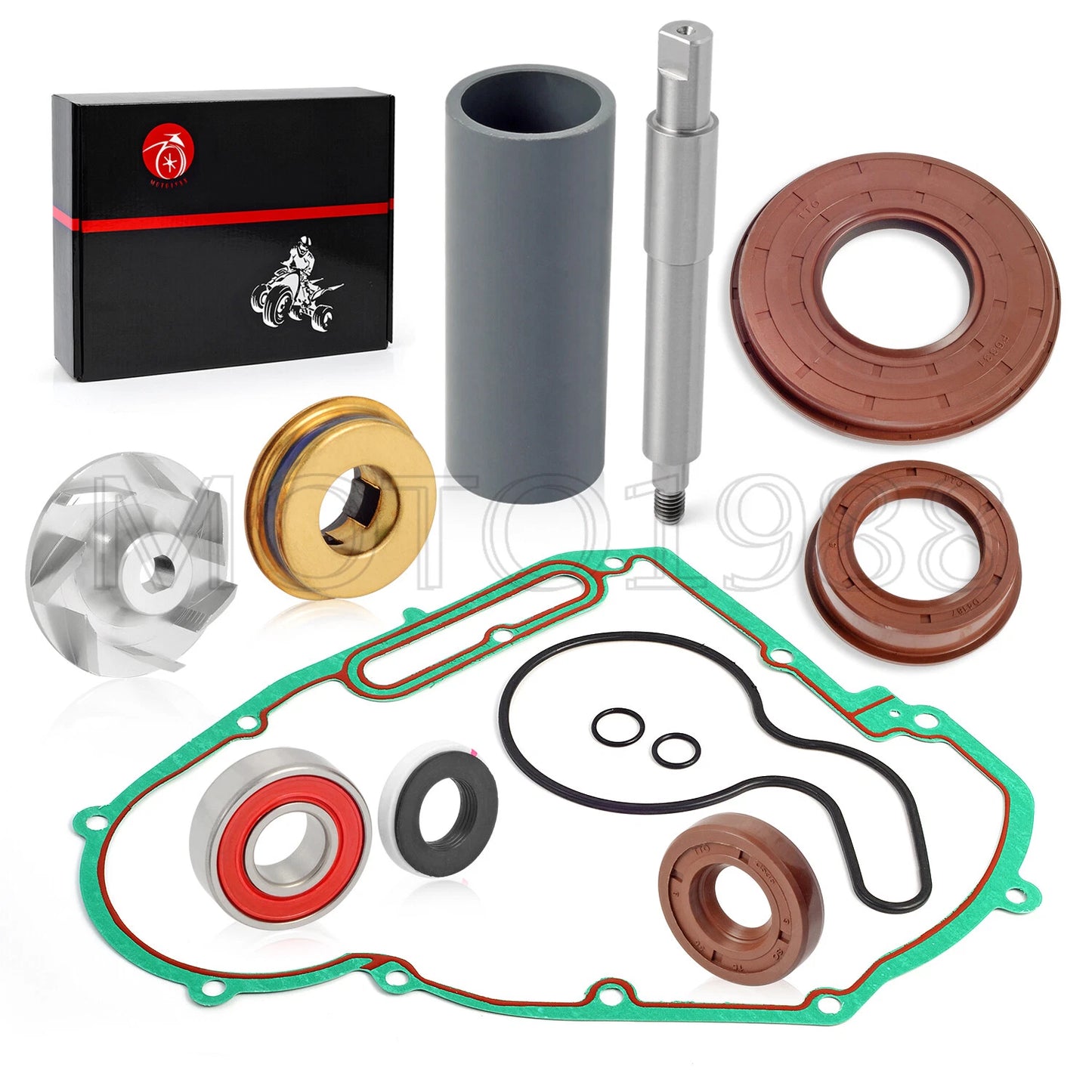 Water Pump Seals Impeller Rebuild Kit for Polaris Ranger RZR Sportsman 700 800 (2005–2014)