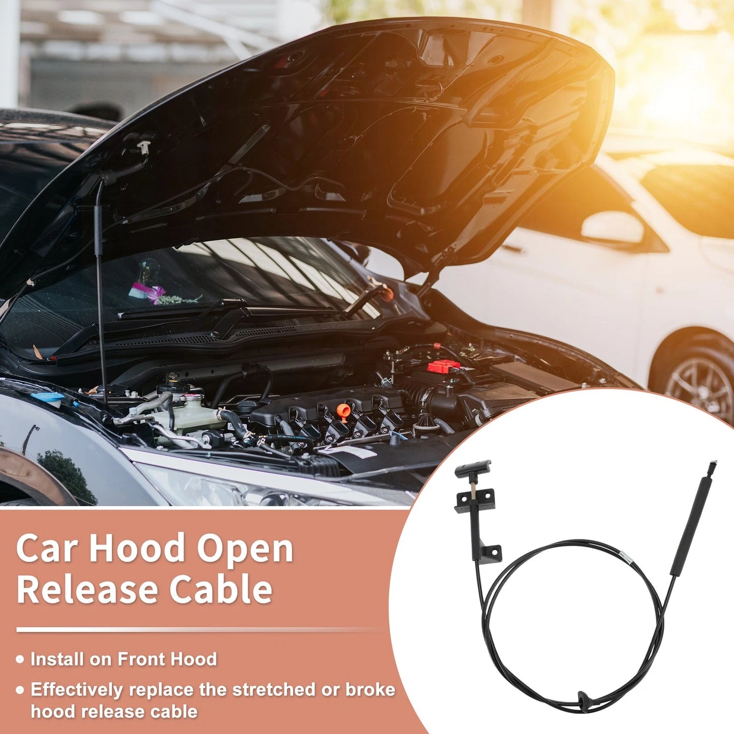Hood Latch Release Cable for Jeep Cherokee 1997-2001 (1997-2001)