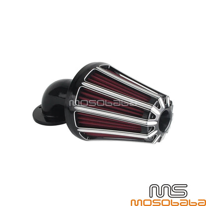 Black Air Filter Cleaner Intake Kit for Harley Road King FLHR (2004-2023)