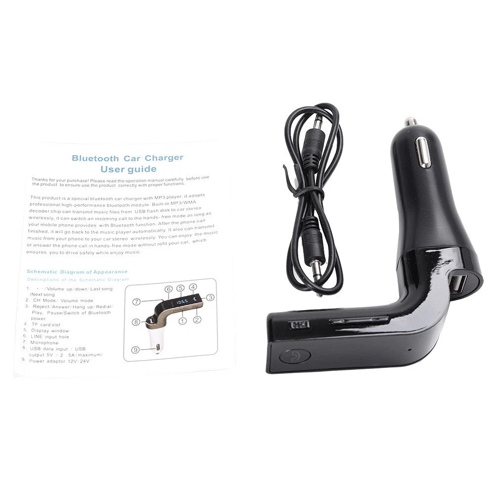 Wireless Car FM Transmitter U Disk MP3 Hands-Free Call Kit for Vehicles
