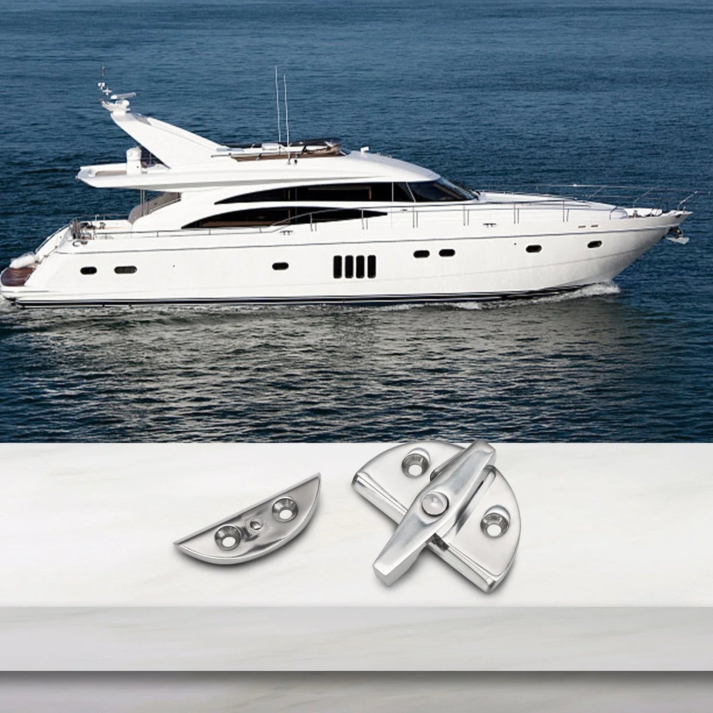 Boat Door Catch with Twisting Lock for All Models Heavy Duty 316 Stainless Steel