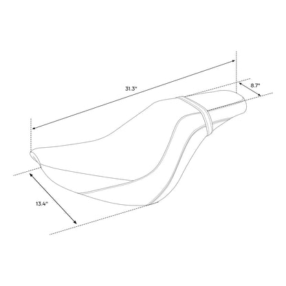 Up Rider Passenger Seat for Harley Softail Standard Slim Deluxe (2018-2025)