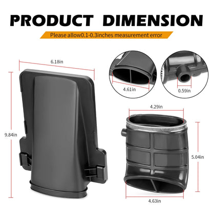 Airbox Lid Cover & DUCT W/ Elbow PIPE for Yamaha Raptor 660R (2001–2005)