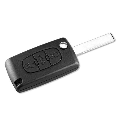 3 Button Flip Key Shell Case Replacement for Peugeot Expert, Fiat Scudo (2007-2016)