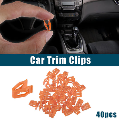 40 x Interior Trim Retainer Fastener Clips for Ford Dodge Orange