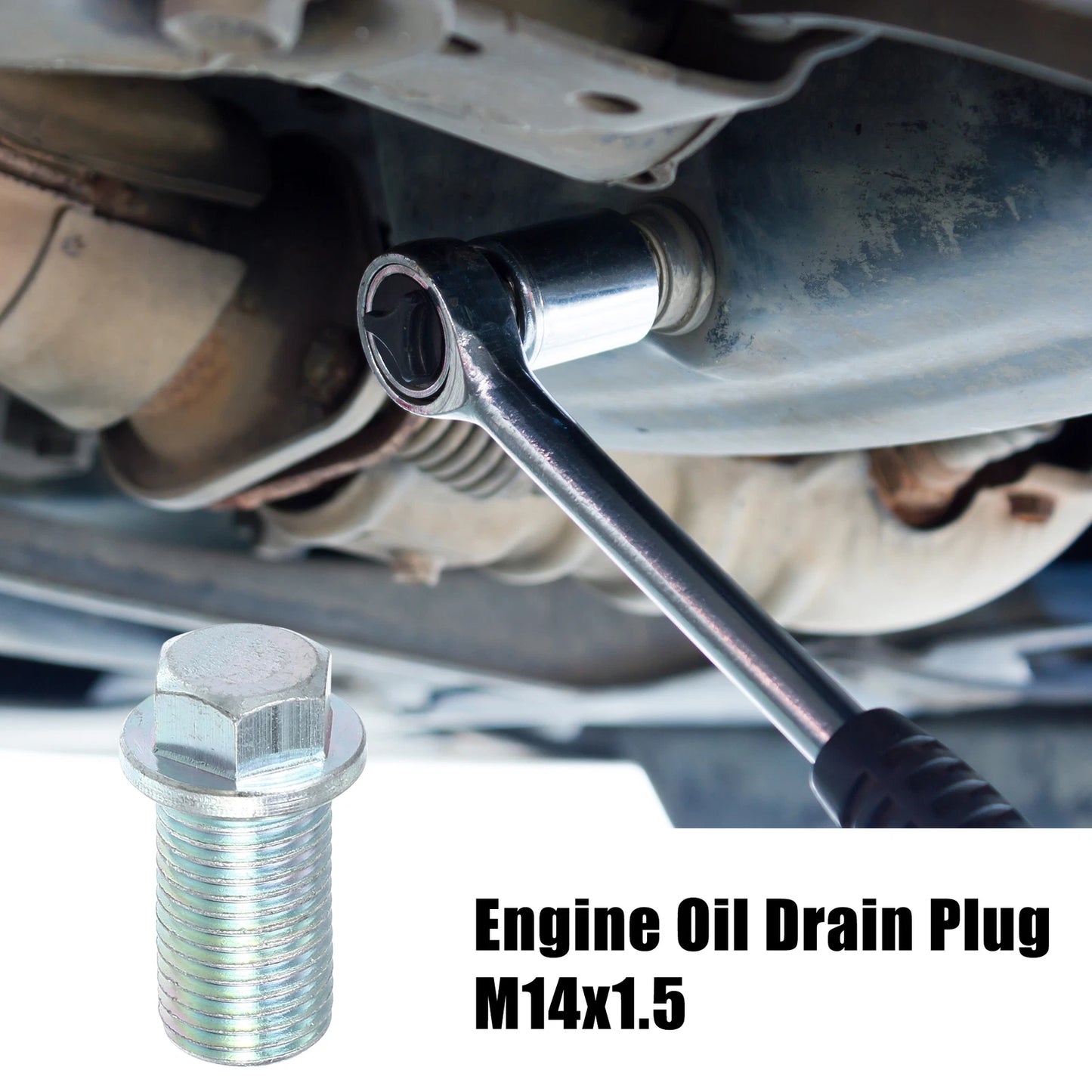 M14x1.5 Engine Oil Drain Plug Screws w/ Seal Rings for Dodge