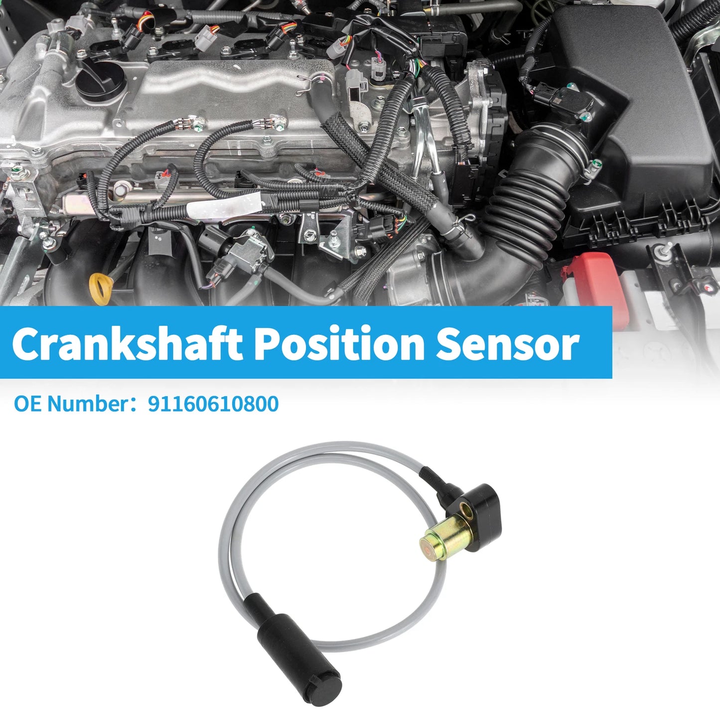 Crankshaft Position Sensor for Porsche 928 911 944 Black Gray