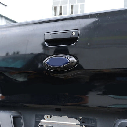 Carbon Fiber Rear Logo Emblem Badge Ring Cover for Ford Ranger (2015-2022)