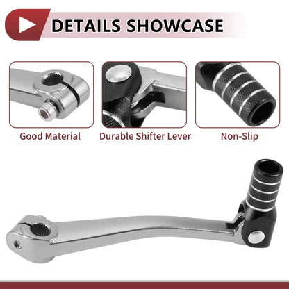 Folding Motorcycle Gear Shifter Lever for Bosuer 125 Titanium Tone Lever