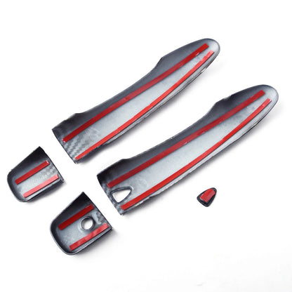 Black Carbon Fiber Door Handle Cover Trim for Nissan Qashqai Rogue Sport (2017-2023)