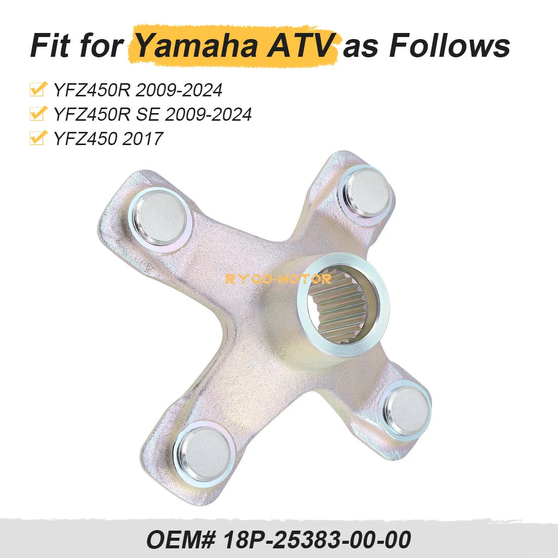 Rear Wheel Hub for Yamaha YFZ450R (2009–2024)