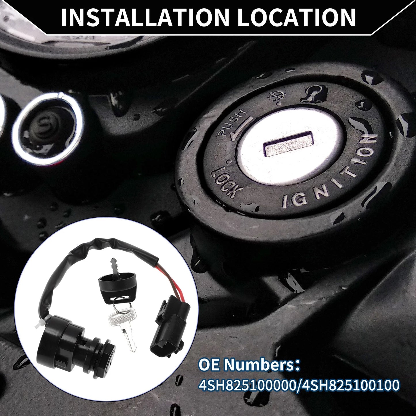 Ignition Key Switch for Yamaha RAPTOR 700 (2009–2020)