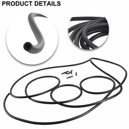 Hose Connector Splitter 300CM Black for Windshield Washer Wiper Tube