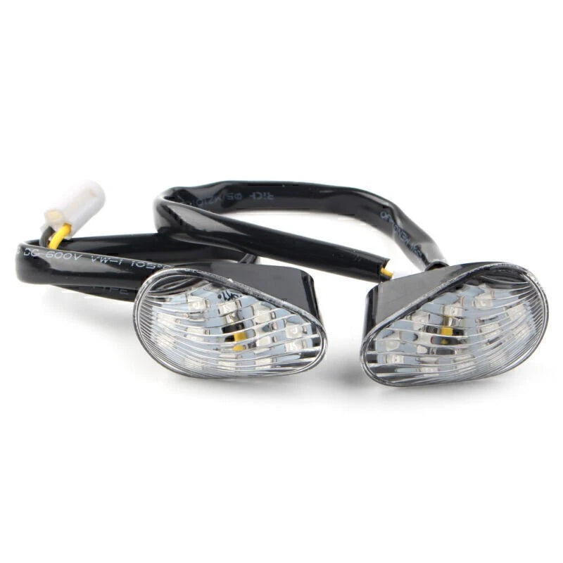 Clear LED Flush Mount Amber Turn Signal Lights for Yamaha YZF R1/R6 (2000-2023)