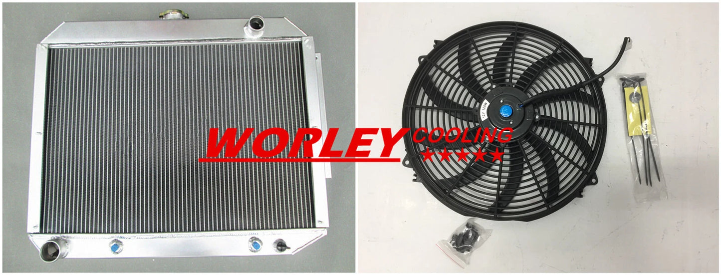 3 Row Aluminum Radiator & Fan for Plymouth Fury V8 (1967-1970)
