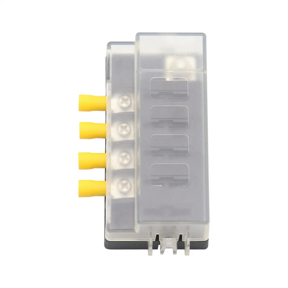 4-Way 100A Fuse Box Block w/ Terminal Connectors for Car Truck (12-32V)