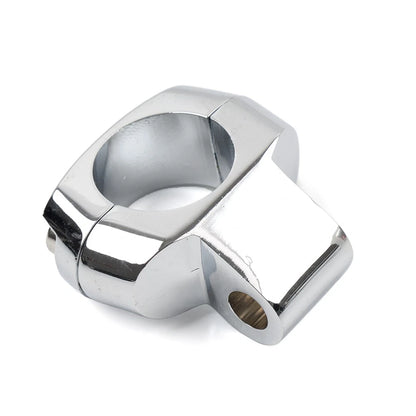 Chrome Handlebar Mirror Mounting Clamp for Harley Dyna, Fatboy (2006-2023)