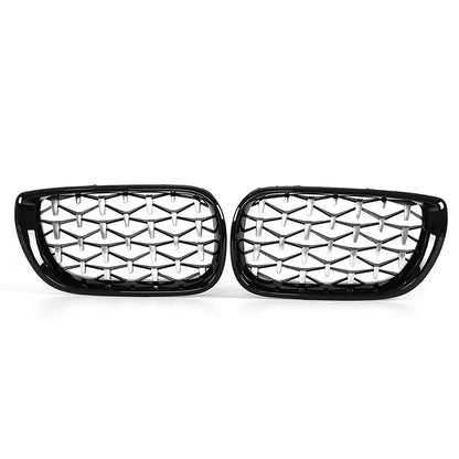 Black Kidney Diamond Grill for BMW E46 320i 325i 330i 2002-2005