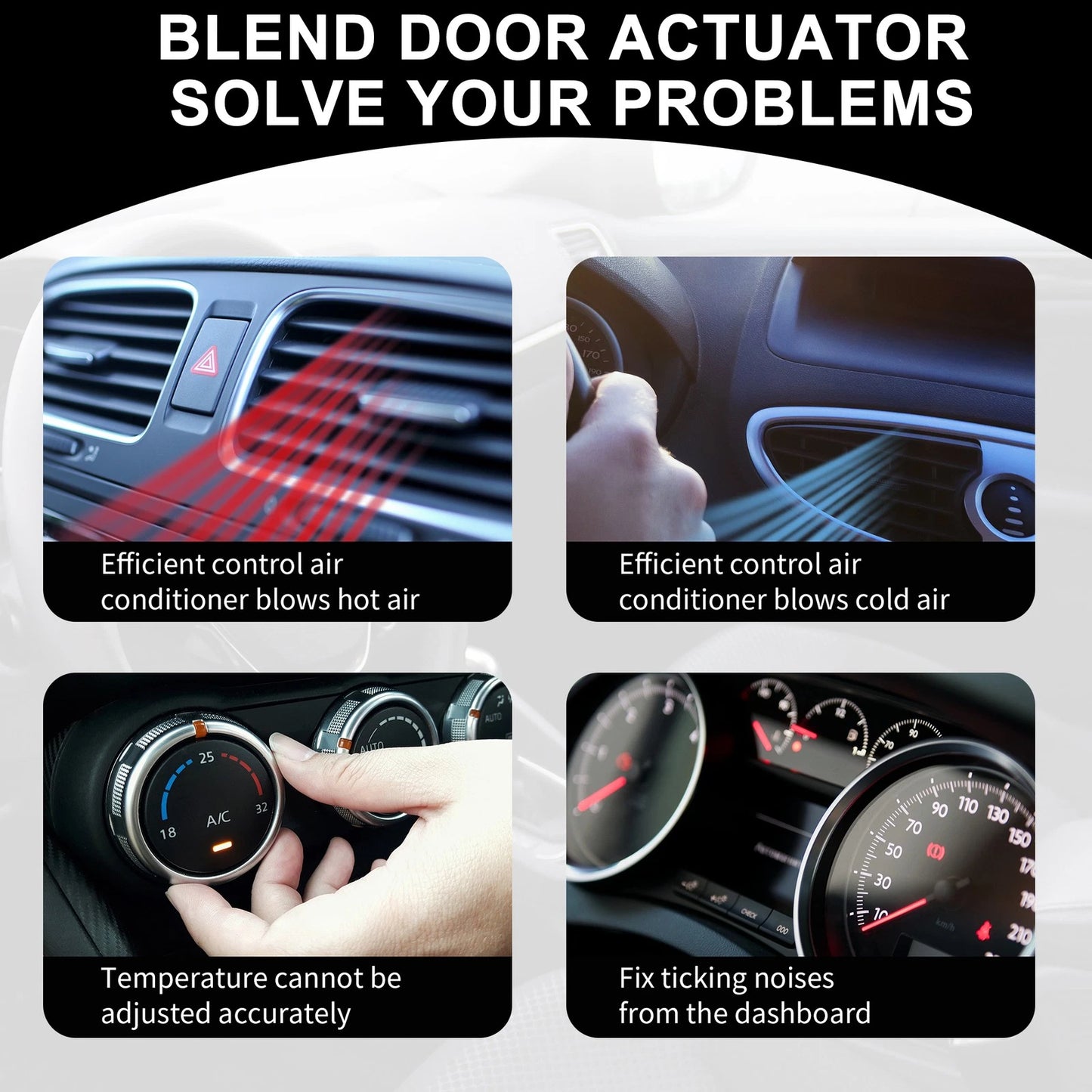 2 x HVAC Heater Blend Door Actuator for Toyota Highlander (2001–2003)