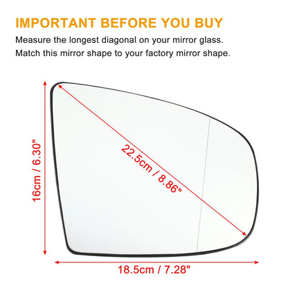 Pair Car Mirror Glass Replacement for BMW X5 X6