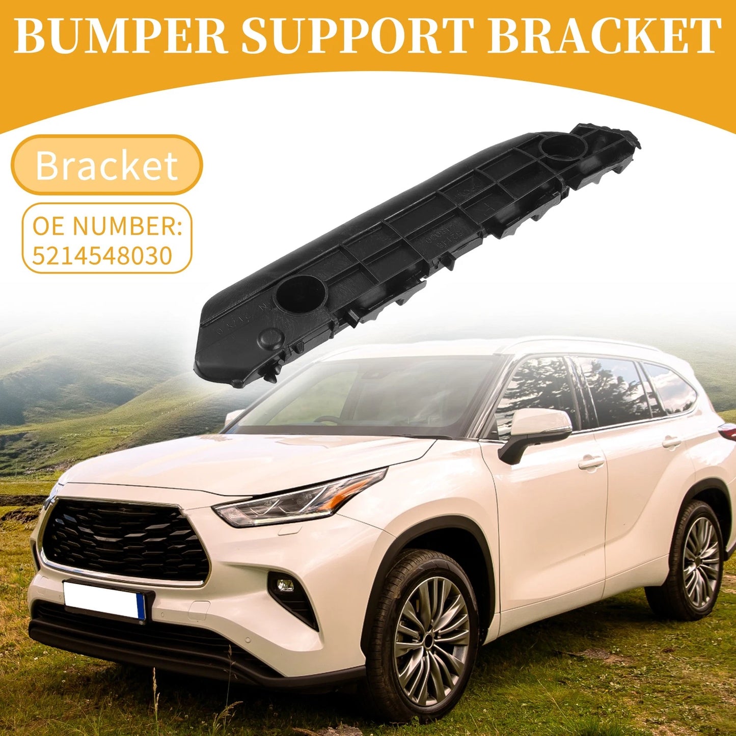 Front Bumper Support Bracket for Toyota Highlander (2008-2010) - 1 Pc