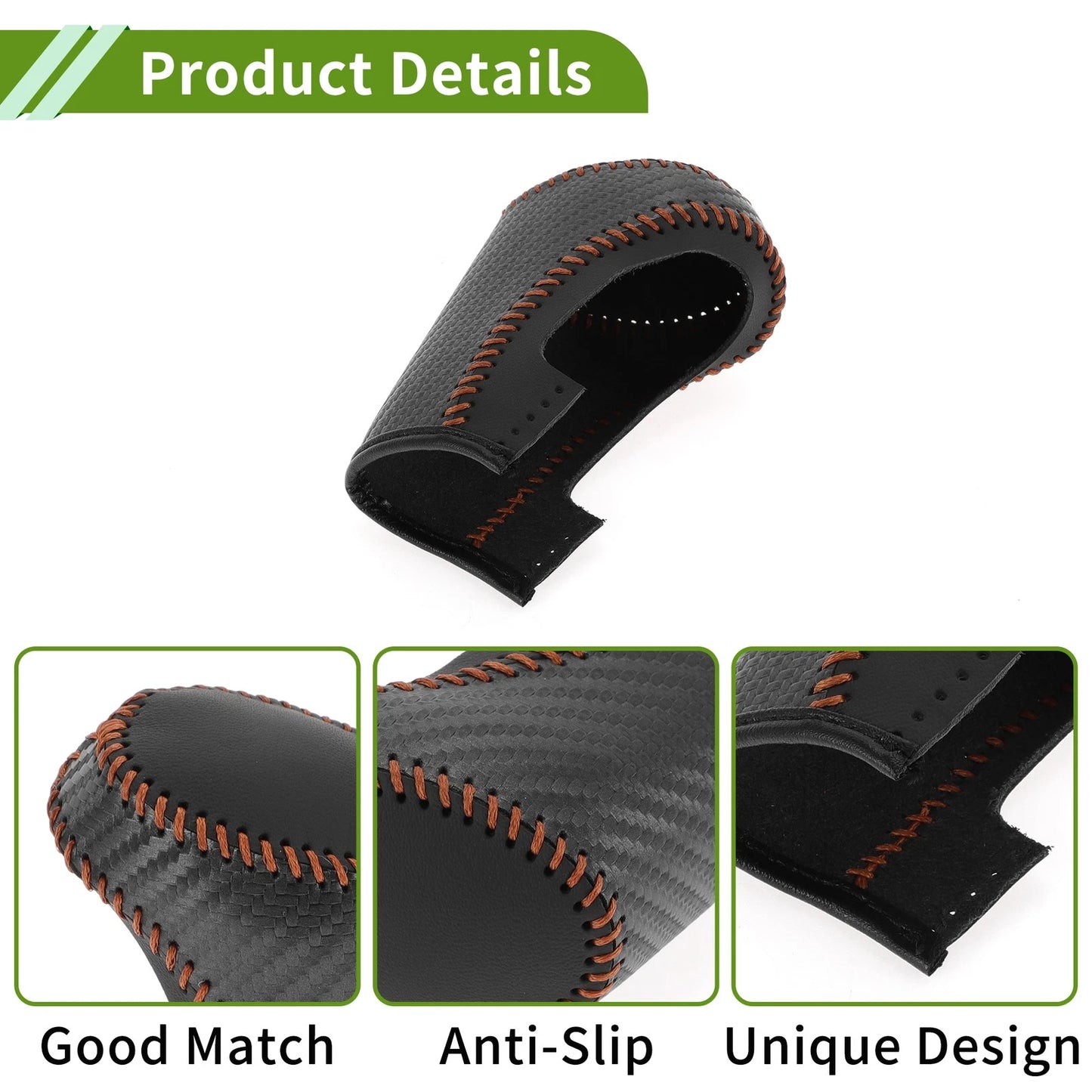Gear Shift Knob Cover for Chevrolet Malibu Black Carbon Fiber Black Brown