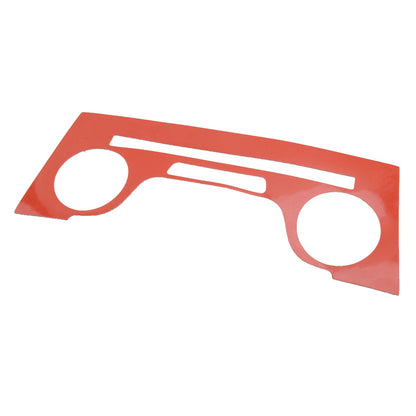 Red Carbon Fiber Center Console CD Panel Cover for Dodge Charger (2011-2014)