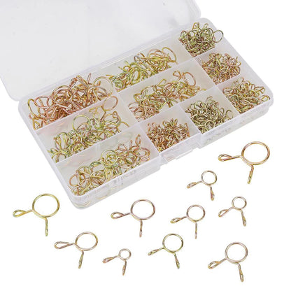 250pcs 5-14mm Fuel Line Hose Spring Clip Clamps