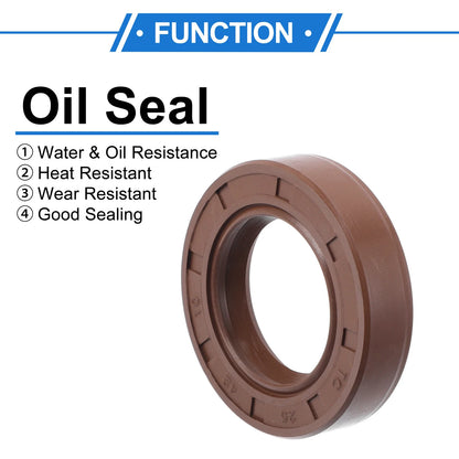 Oil Seal 25x42x10mm Brown FKM Rubber Seal Ring for Make Model