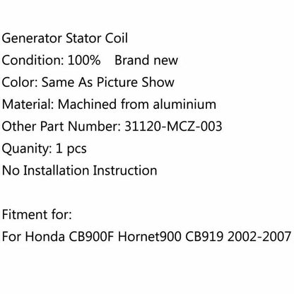 Stator Coil for Honda CB900F Hornet900 CB919 (2002-2007)
