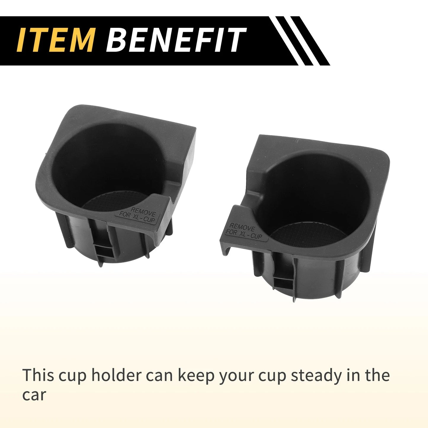Console Cup Holder Insert Set for Toyota Tacoma (2010-2015)