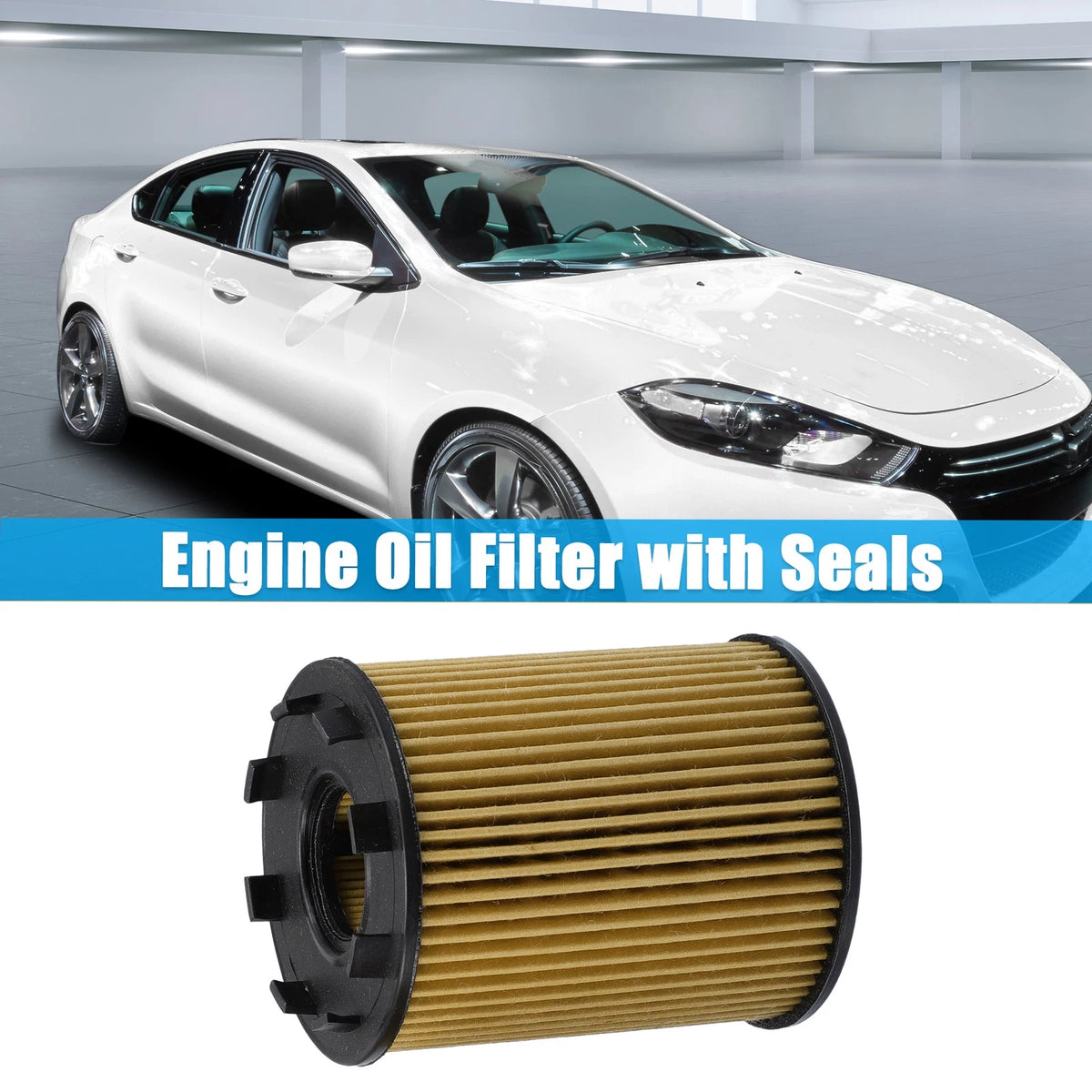 3 x Engine Oil Filters with Seals for KIA II 1.3L (2001-2006)