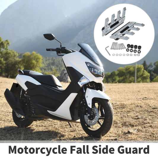 1 Set Fall Side Guard Front Fender Protection Titanium Tone for Motorcycle