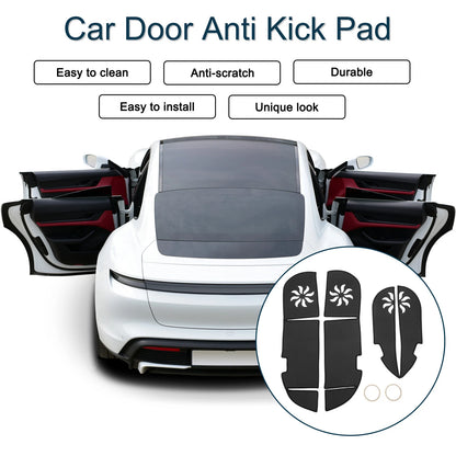Car Door Anti Kick Pad Sticker Protector for Lexus RX (2009-2014) Black 1 Set