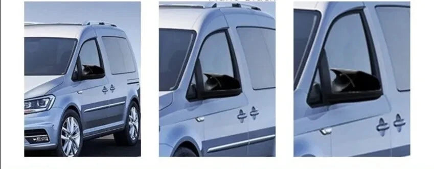 Side View Mirror Covers for VW Caddy (2015-2020) Gloss Black 2 Piece Pcs