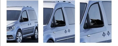 Side View Mirror Covers for VW Caddy (2015-2020) Gloss Black 2 Piece Pcs