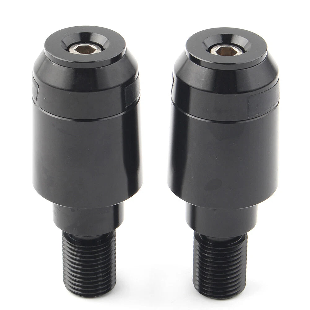 Black CNC Handlebar Grips & Plug Ends for Yamaha XSR900 (2016-2023)