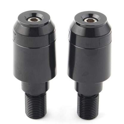 Black CNC Handlebar Grips & Plug Ends for Yamaha XSR900 (2016-2023)